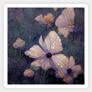 Purple cellophane and daisies Sticker